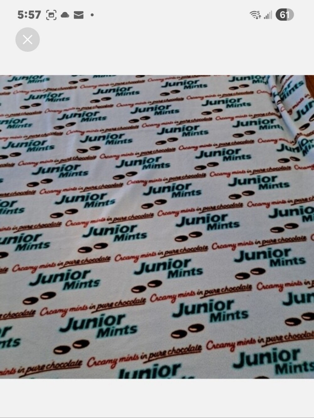 ❤️6/$16❤️Vintage Junior Mints Fleece Throw